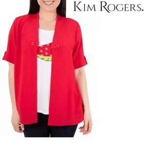 Kim Rogers Novelty Top Small Sweet Red Watermelon Slice NWT